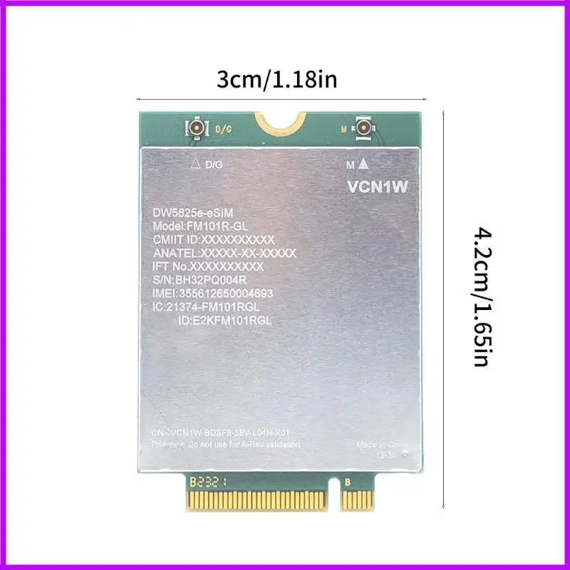 FM101R-GL DW5825E 4G LTE اللاسلكي المودم اللاسلكي لـ 5450 5550 7350 اتصالات متعددة الجهاز مع نقل البيانات السريعة