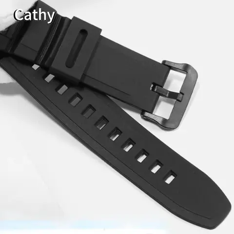 Cinturino per orologio in gomma per Casio MCW 100h 110h W-S220 HDD-S100 Accessori per cinturino di ricambio maschile impermeabile a prova di sudore