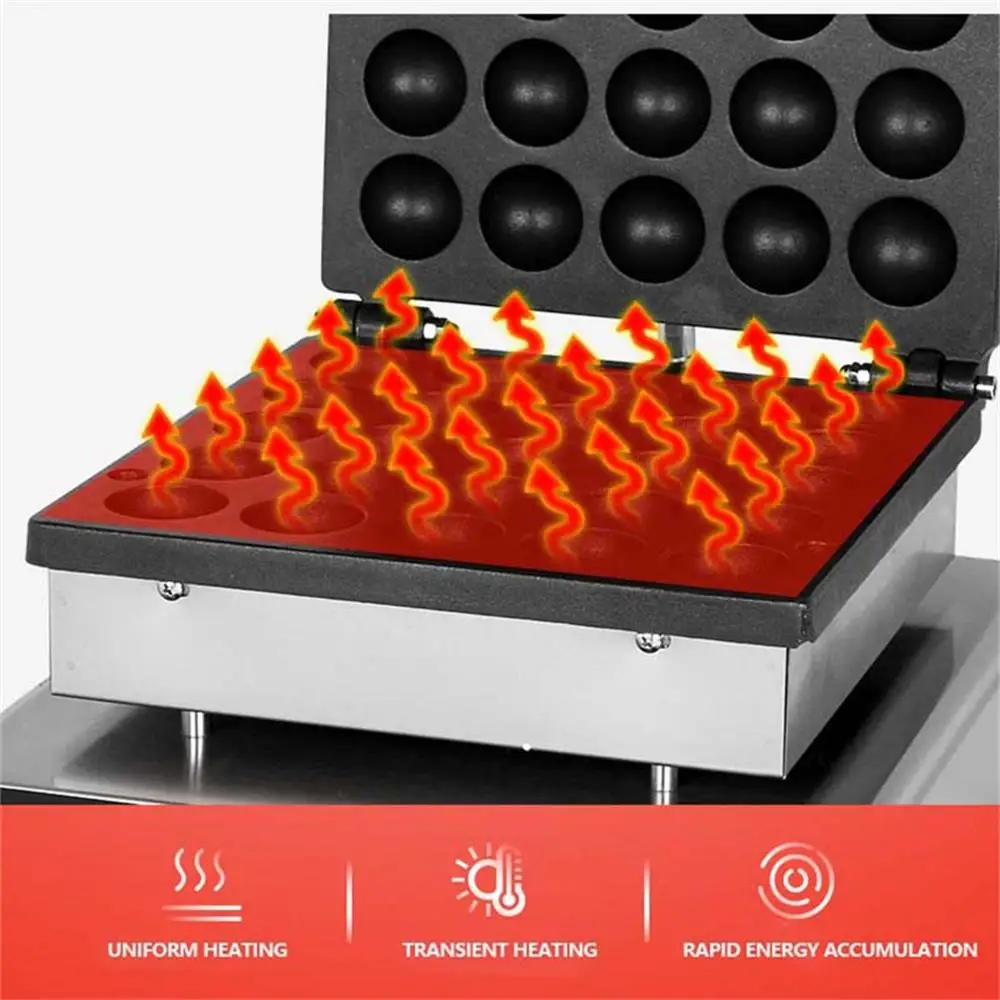 Commercial Electric เครื่องทําวาฟเฟิลไฟฟ้าเครื่องทําความร้อนครัวขนม Maquina De Fazer Lanche Hacer Tortitas
