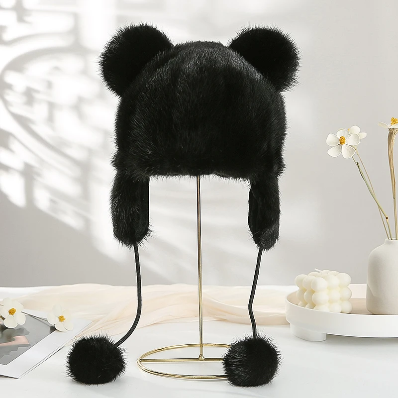 chapeau-d'hiver-en-vrai-vison-pour-enfants-protection-chaude-des-oreilles-casquette-en-vison-pour-bebe-parent-enfant-chapeau-d'oreille-en-peau-de-vison-ex