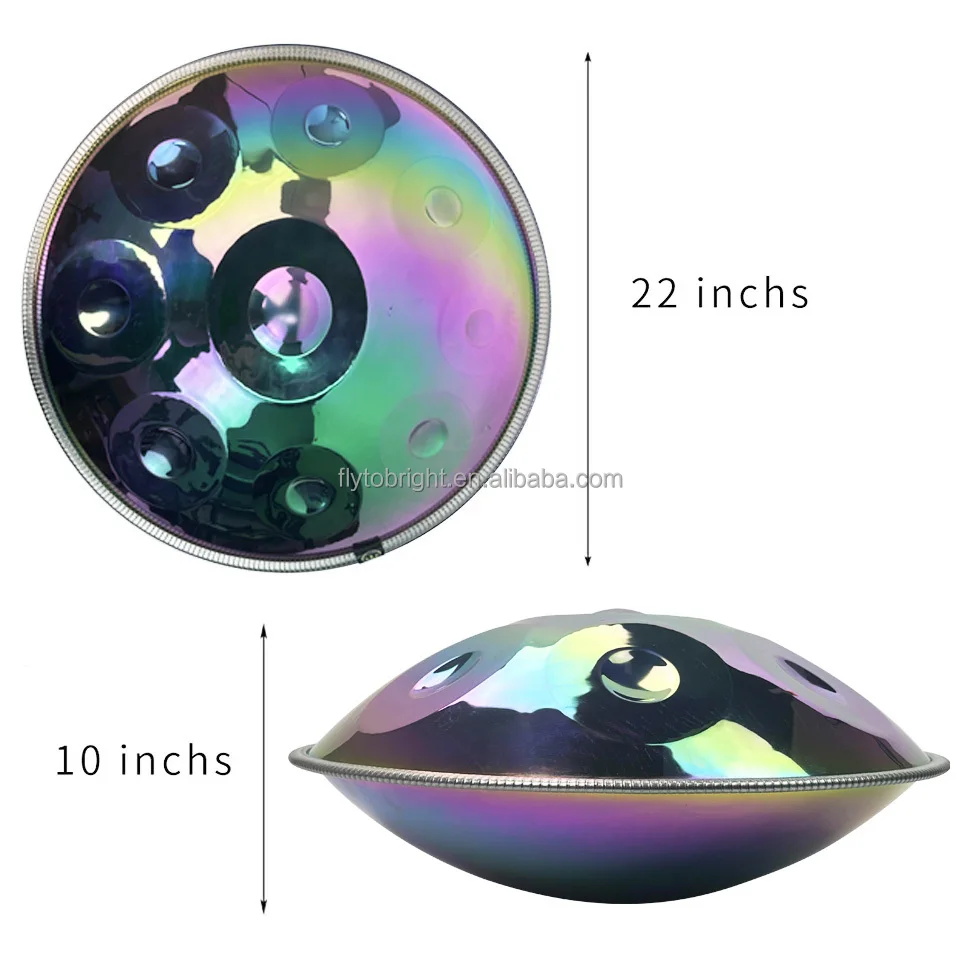 Cozy 22 Inches Stainless Steel Handpan Kurd Drum Instrument 432/440 Hz 9/10/12/14 Notes Drum Sizes 432/440 Hz 9/10/12/14 Notes view 3