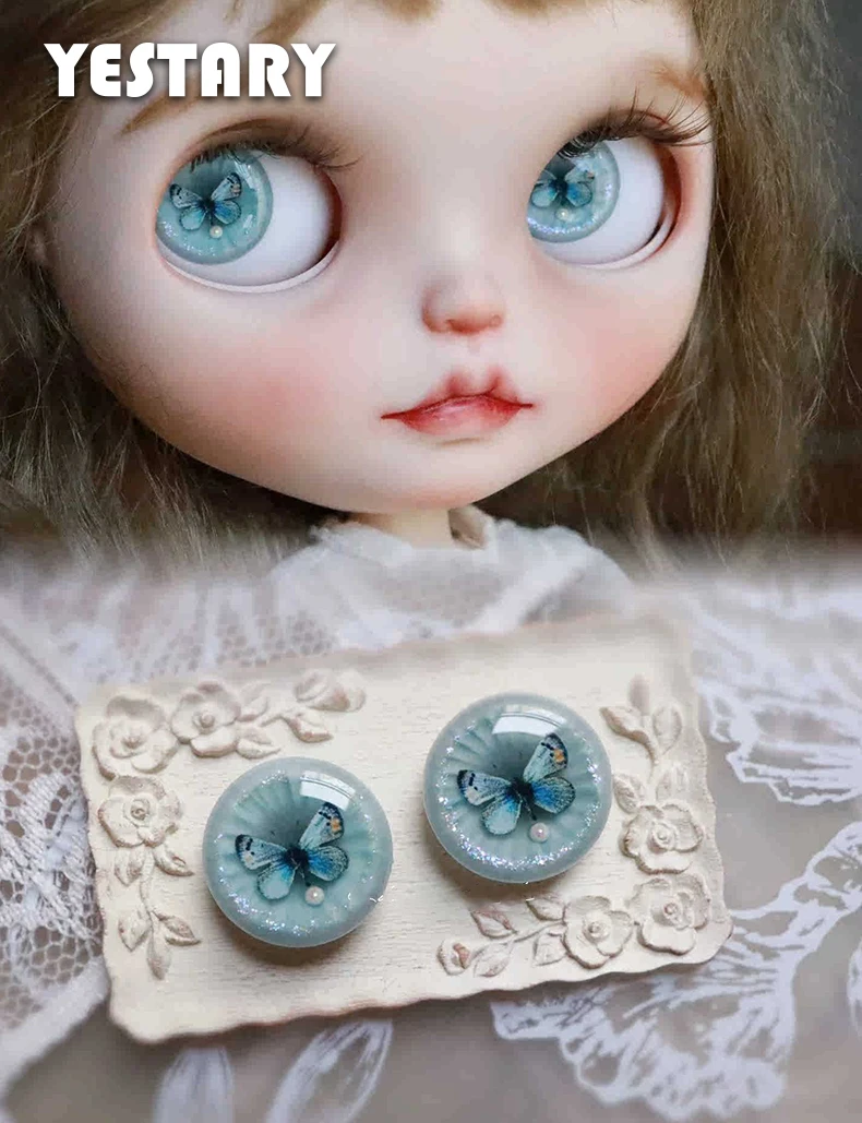 YESTARY Blythe Eyes BJD Doll Accessories For Toys Handmade Colorful Magnetic Drip Glue Eye Pieces Shiny For BJD Doll Girl Gifts