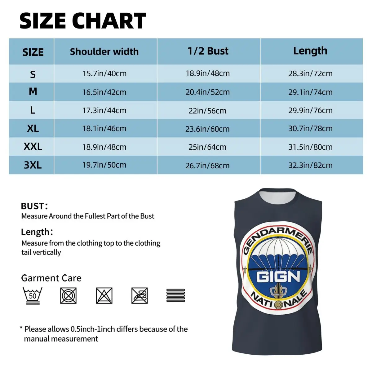 National Gendarmerie Intervention Group-GIGN (France) Men Sleeveless T-shirt Casual Hip Hop Street Style Beach Holiday Tank Tops