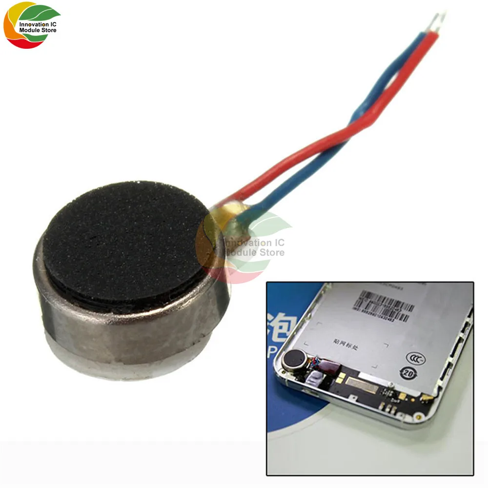 DC Motor Vibrator Vibration Motor Small Cell Phone Button Flat 1027 Mobile Phone Motor Flat 0827 Micro Vibrator Vibration Motor