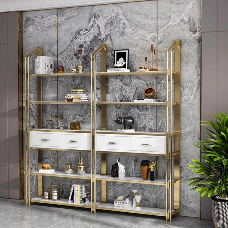 المعادن الحرفية خزائن غرفة المعيشة مكتب Librero الرف تخزين خزائن غرفة المعيشة عرض المجوهرات Gabinete الأثاث العصري #5