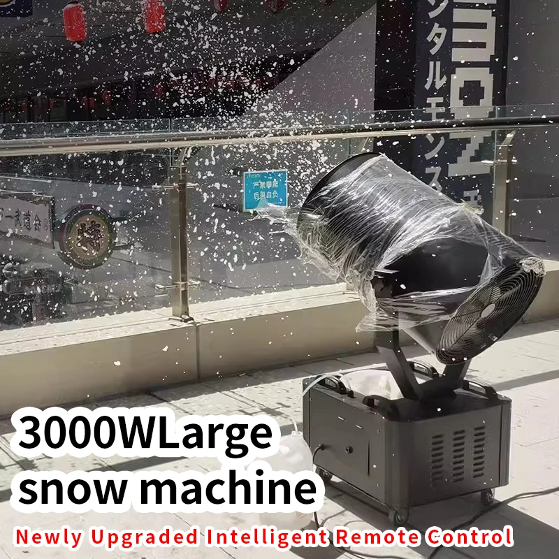 3000W Shaking Snow Machine Flycase Packing Outdoor Snow Making Machine Snowflake Maker per natale Wedding Kids Party Show