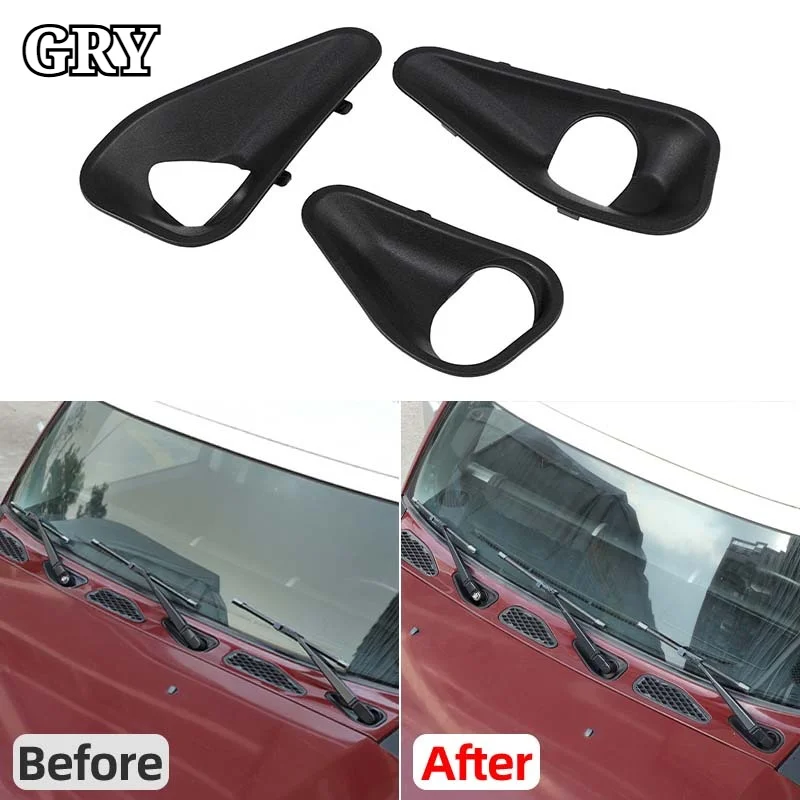 

Car Front Hood Wiper Base Cover Trim For Toyota FJ Cruiser 2007-2021ABS Black Exterior Accessories OE 55793-35010 55794-35010