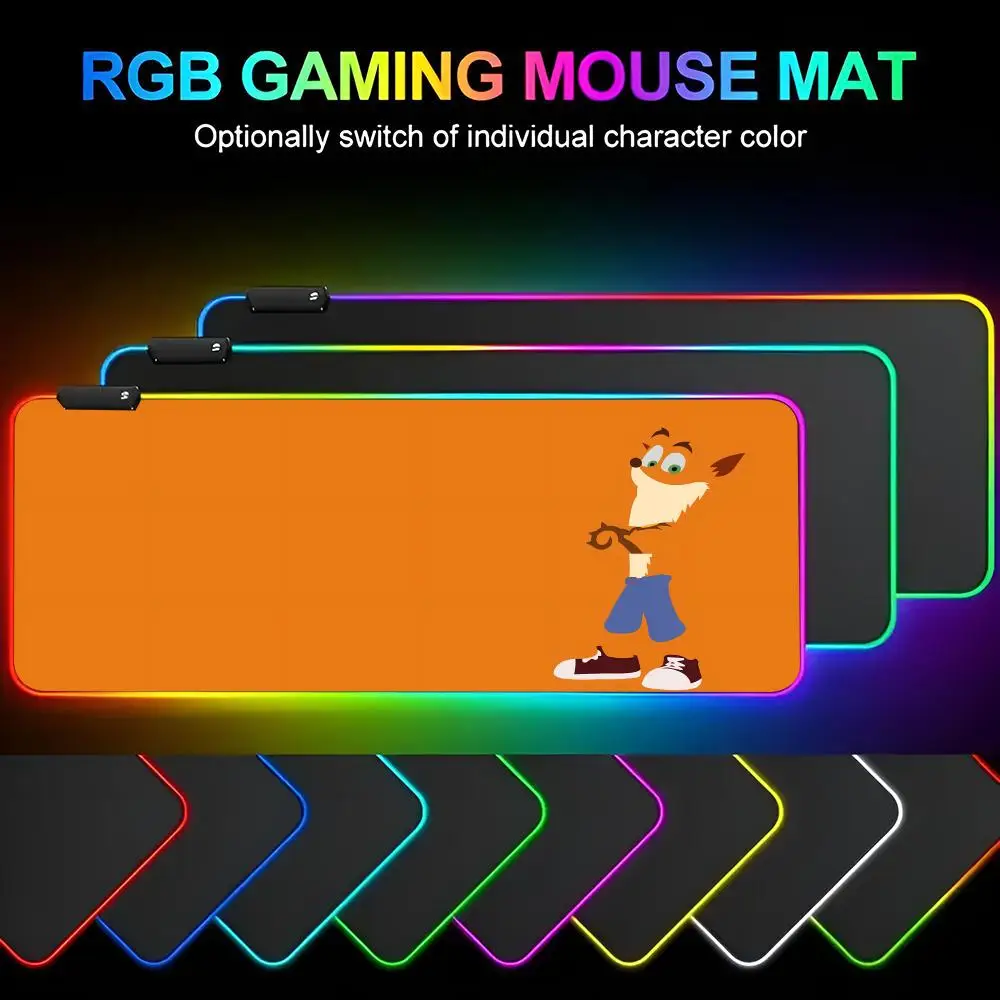 

G-Game Crash B-Bandicootes Mouse Pad Mousepad Rgb Mouse Pad Gaming Backlight Pc gamer Accessories Gamer Keyboard Backlit Mat De