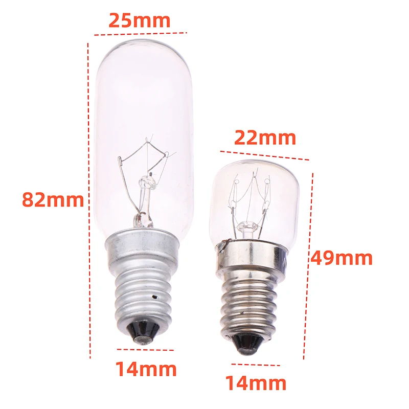 E14 LED Light T22/T25 15/40W Cooker Hood Filament Lamp Extractor Fan Bulb High Temperature Resistant Lighting 220V Edison Bulb