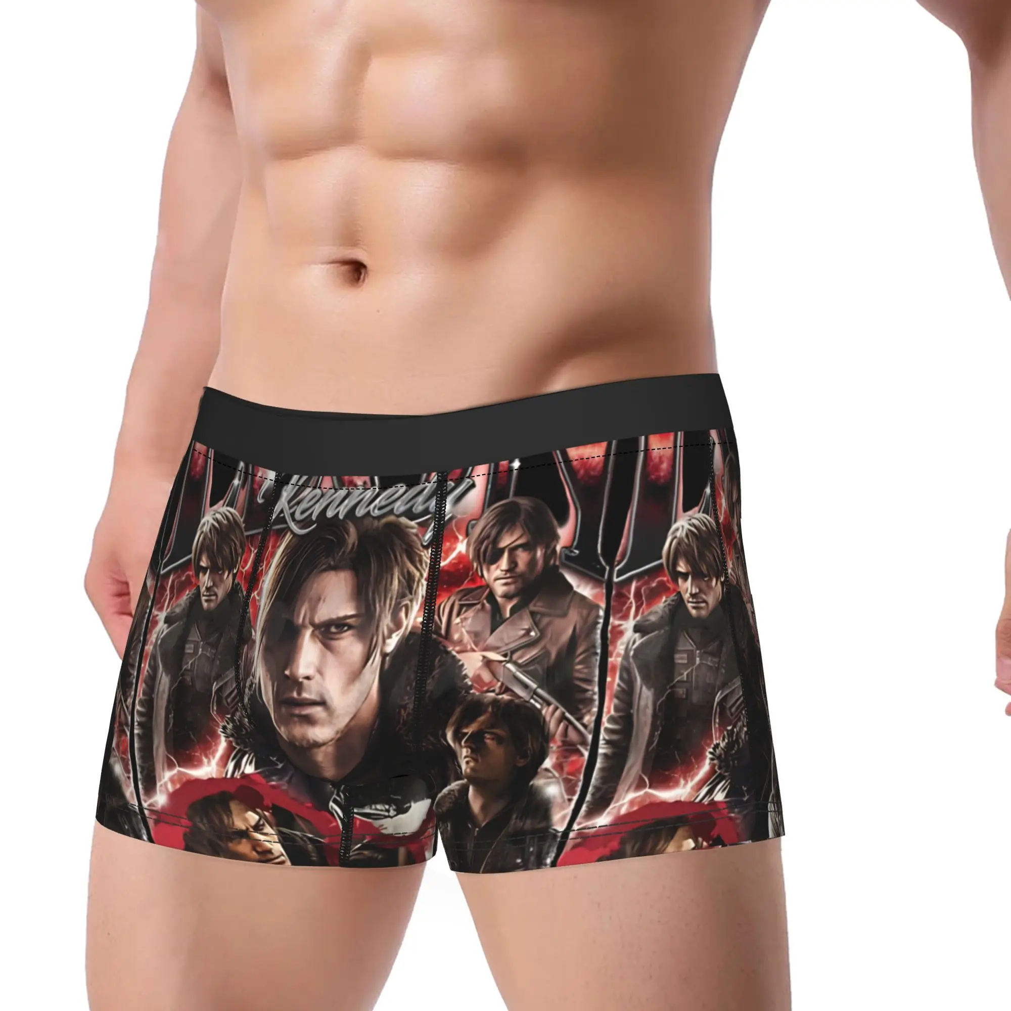 Leon Kennedy Babygirl Residents Evils Underwear  Design Boxer Shorts Trenky Men Panties Funny Shorts Briefs Gift