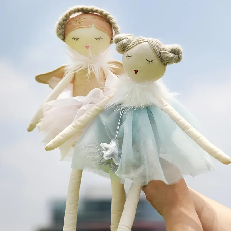 Angel Stuffed Doll Toy Soft Elegant Plush Doll for Little Girls for Birthday Gift Room Decor Photo Props for Infants Toddlers