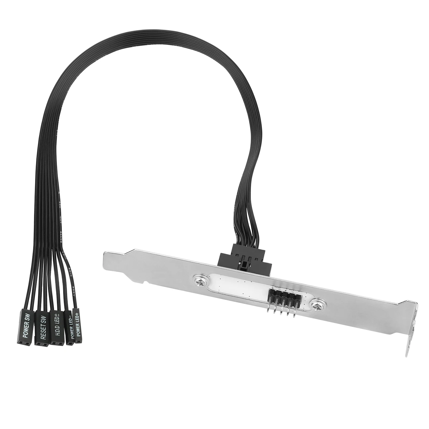 RGEEK Motherboard External Power Switch HDD LED Restart Button Extension Power Cable for PC Case Chassis PCI Baffle