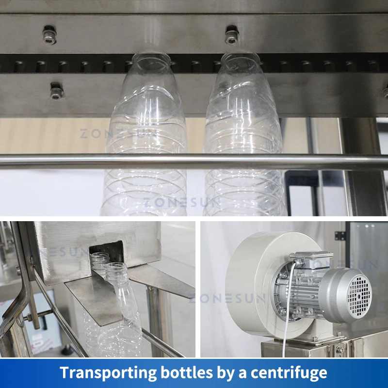 ZONESUN Automatic Mineral Water Production Line 3 in 1 PET Bottle Liquid Beverage Rinsing Filling Capping Machine ZS-AFC883