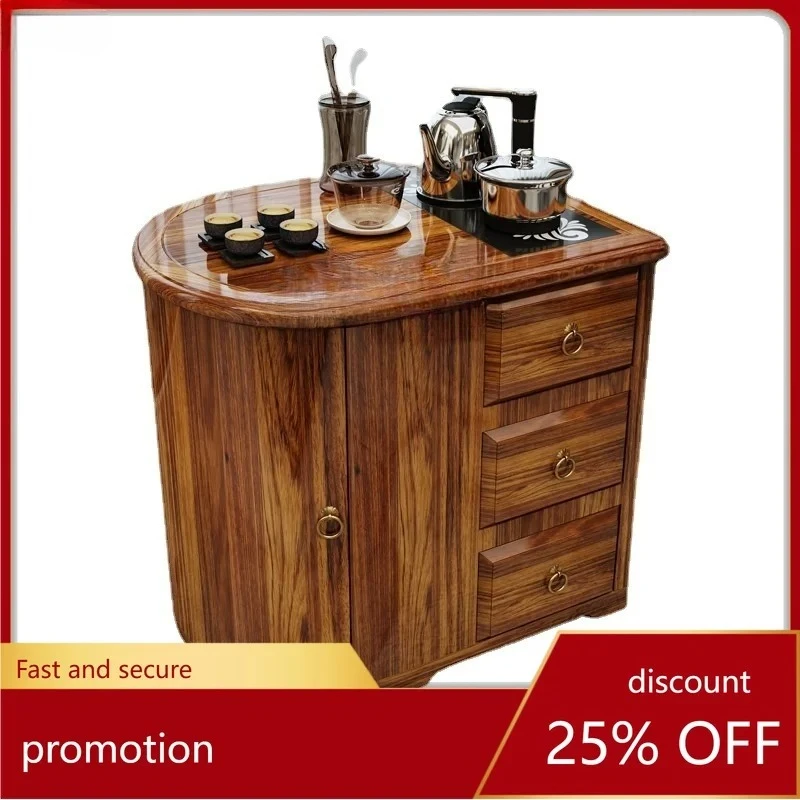 

Solid Wood Tea Table Kettle Integrated Modern New Chinese Kung Fu Tea Table Tea Cabinet