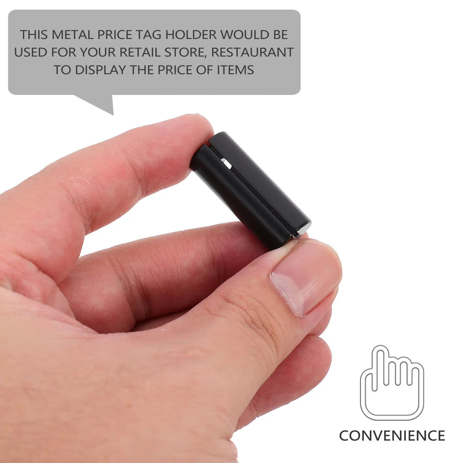 

Держатель ценников металлический на 2 ценника, зажим для ценников для розничных магазинов, ресторанов, офисов, выставок