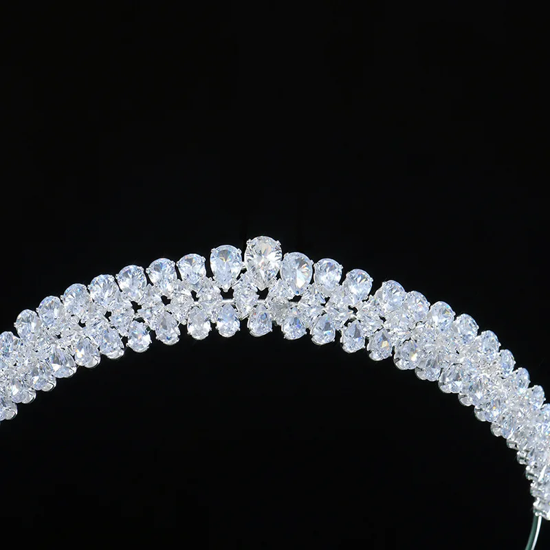 Luxury Bridal Tiara Crown For Wedding Headdress Zirconia Crystal Crowns For Women 15 Years Birthday Party Diadem Bride Headpiece