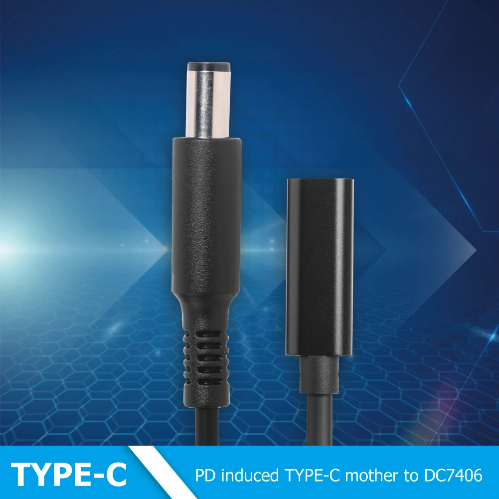 

DC Jack Charger Adapter Converter Household Computer PD USB C Female to 7.4x5.0mm Accessory for DELL Laptop