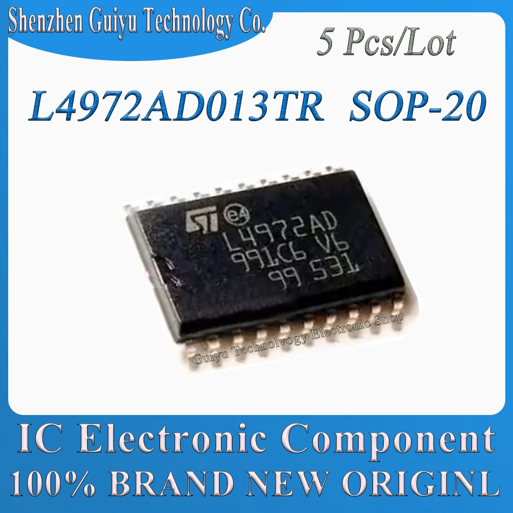 5 Pcs/Lot L4972AD013TR L4972AD013 L4972AD L4972A L4972 SOP-20 IC Chip