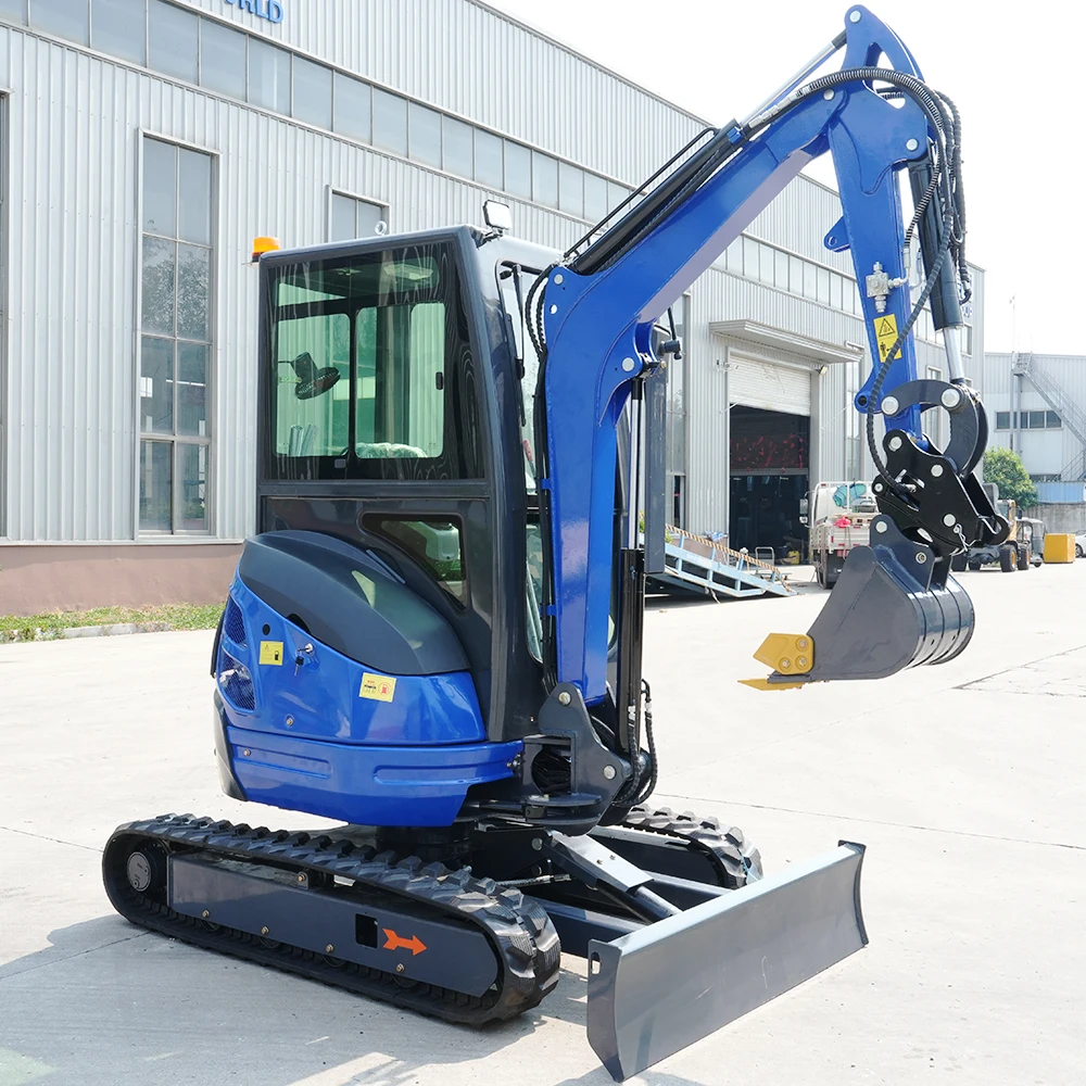 Mini Excavator 2.5Ton CE Euro5 Small Digger Crawler Excavator Multifunctional Mini Diggers With Optional Attachments