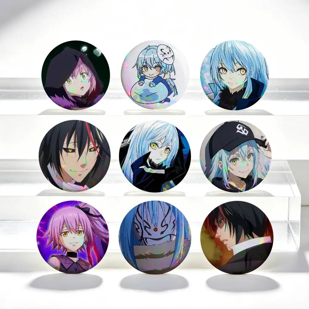 That Time I Got Reincarnated As A Slime Anime Badge Pins For Friend, Backpack, Clothing, Collectible Accessories, Jewelry Gift