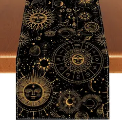 Ouija Boards Linen Table Runners Occult Moon Dresser Scarf Table Decor Astrology Supplies Home Kitchen Dining Table Decorations