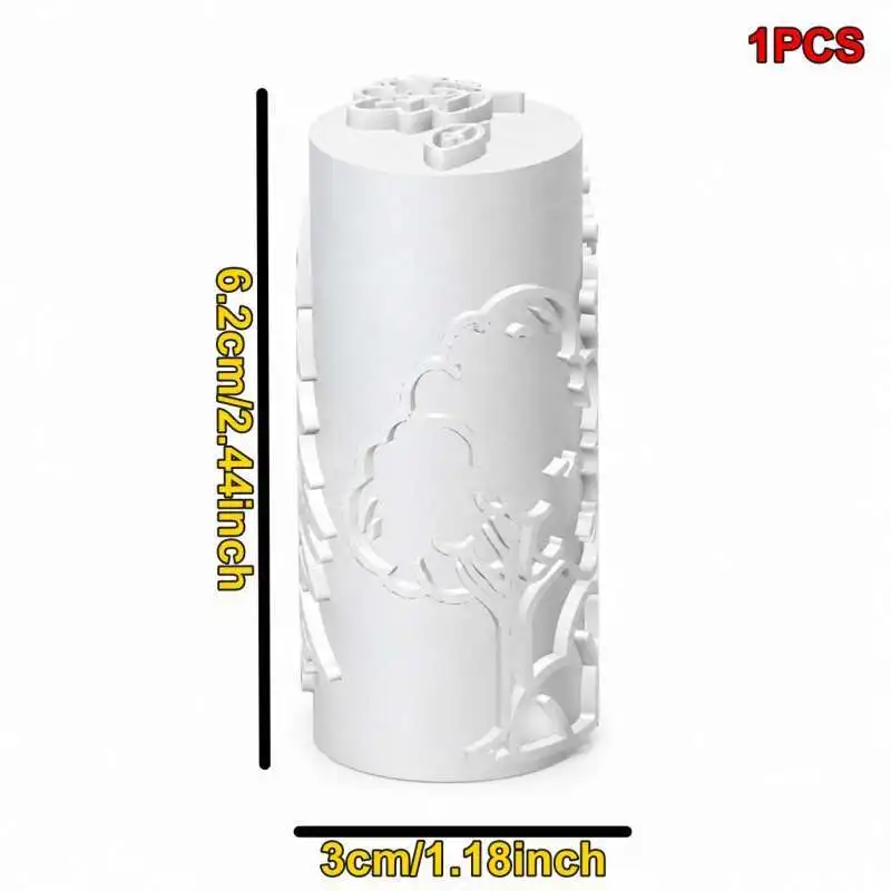 Forest Texture Embossing Roller For Pottery Art Clay Surface Stamping Tool For Handcraft Ceramic Project