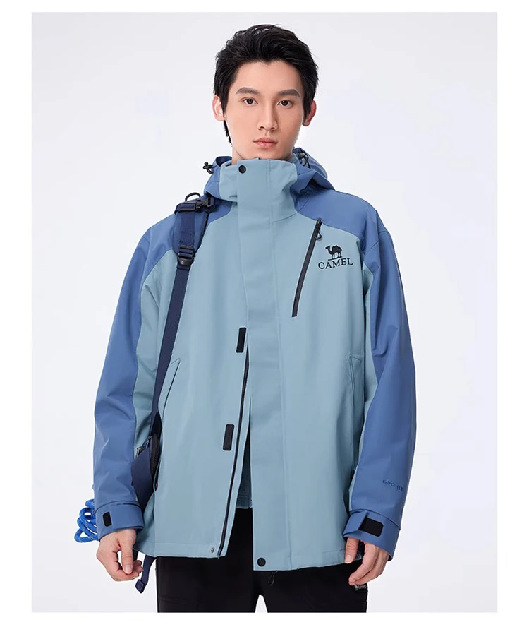 GOLDEN CAMEL Outdoor Hiking Jackets for Men Three-in-One Waterproof Fleece Jacket Women Windbreakers Warm 2024 Star Same Style