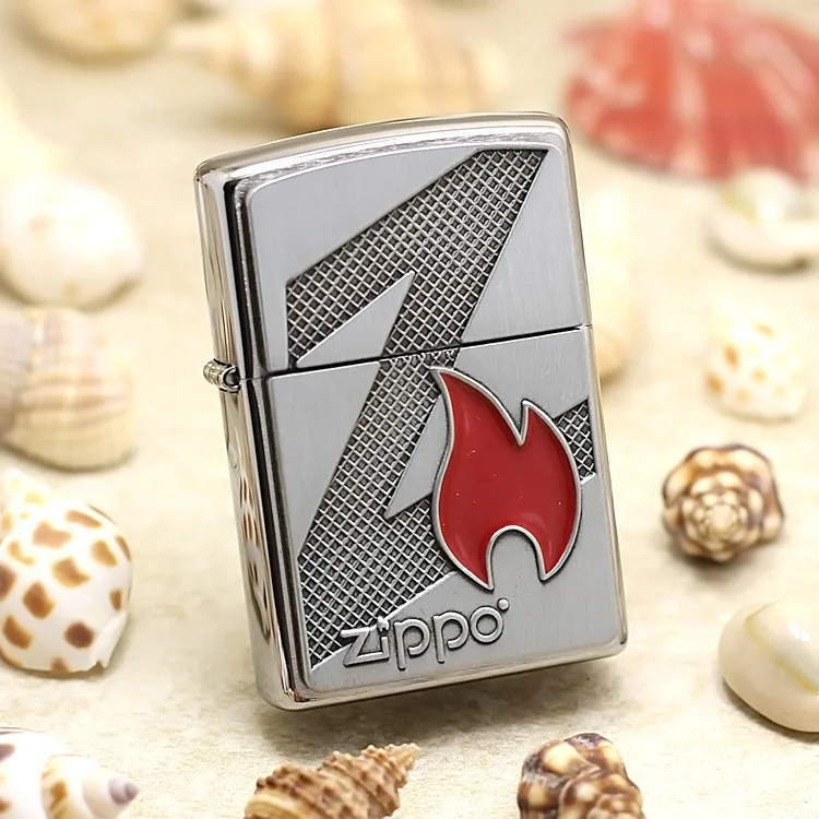 Genuine Zippo oil lighter copper windproof Stamp flame Kerosene lighters Gift with anti-counterfeiting code