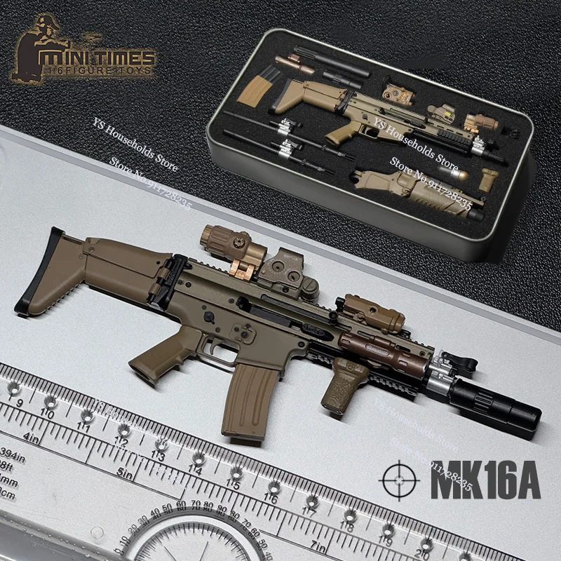 Mini Times Toys 1/6 Figurine MK16 MK17 MP7 Static Non-funcntion Weapon Model Gun Accessory For 12