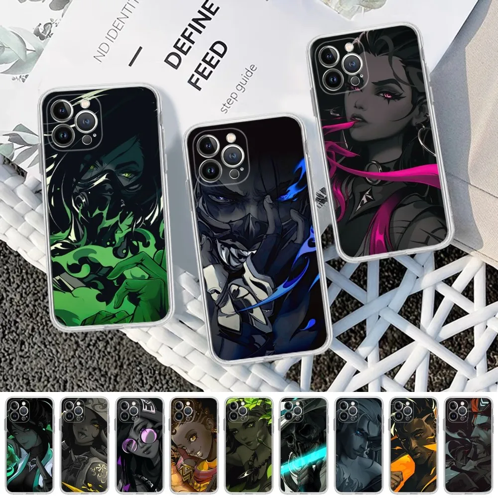 

Valorant Game Character Art Phone Case for iPhone 15 8 7 6 6S Plus X SE 2020 XR XS 14 11 12 13 Mini Pro Max Mobile Case