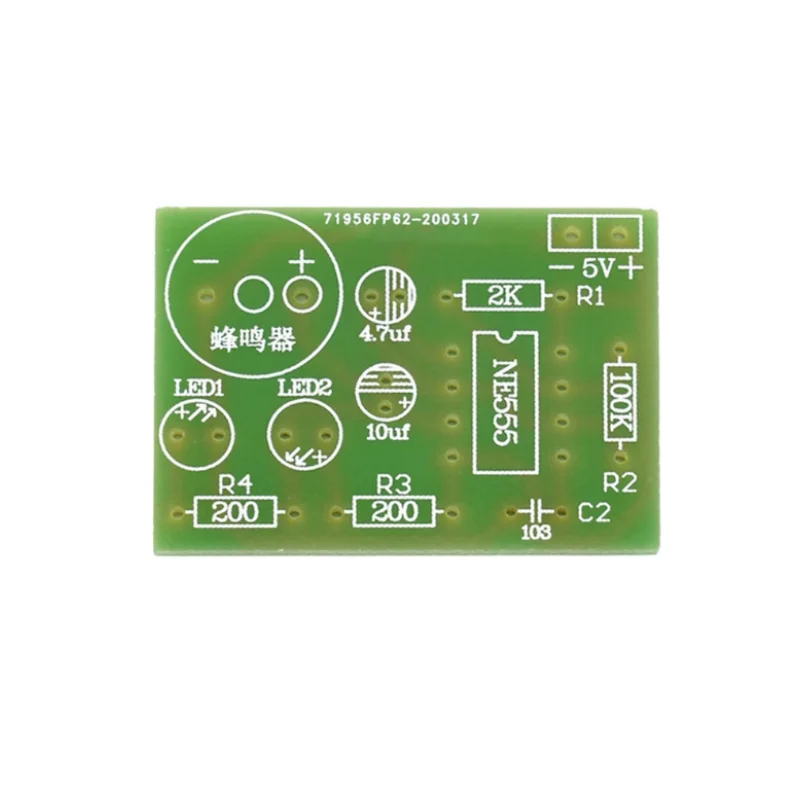 Ne555 Multivibrator Kit, Step-Down Dual Flitslamp, Diy Training Maker, Student Lab, Variabele Staat Circuit