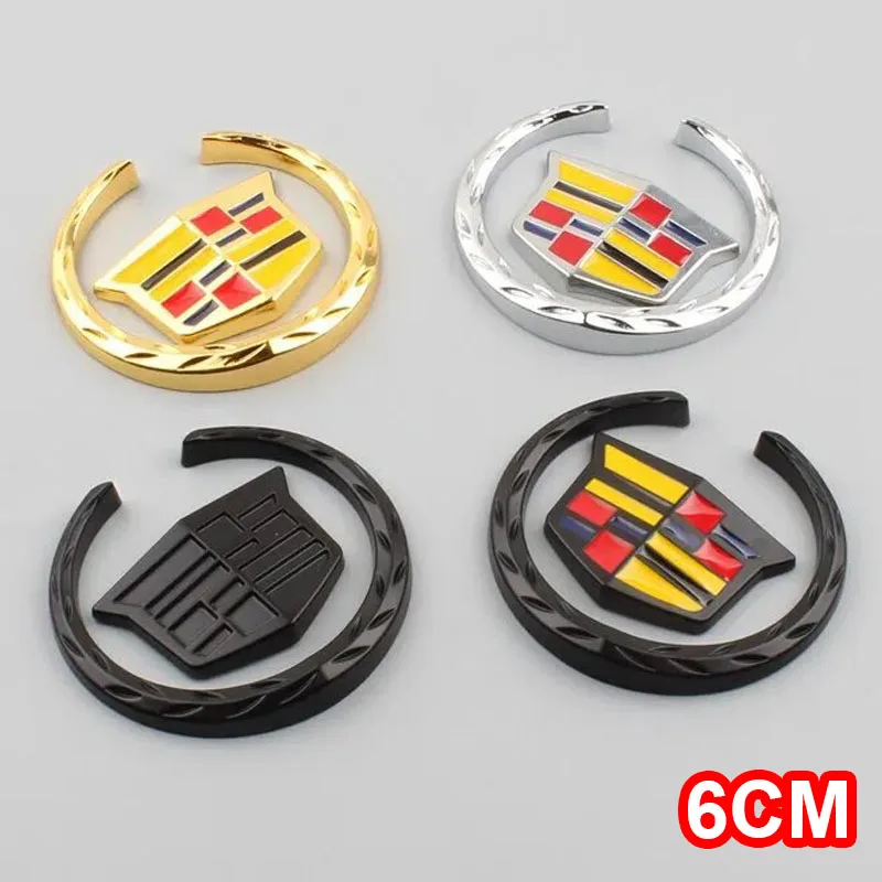 6 سنتيمتر سبيكة نافذة السيارة الجانب شعار ملصق الخلفي الجذع شارة لكاديلاك ATS BLS CT6 CTS EXT SLR STS XLR XT4 XTS إسكاليد ديفيل #1