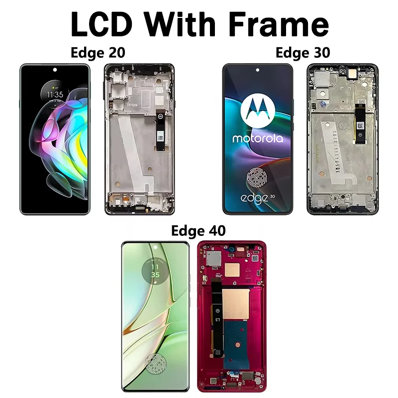 AMOLED For Motorola Edge 20 30 40 50 LCD XT2143-1 XT2203-1 XT2303