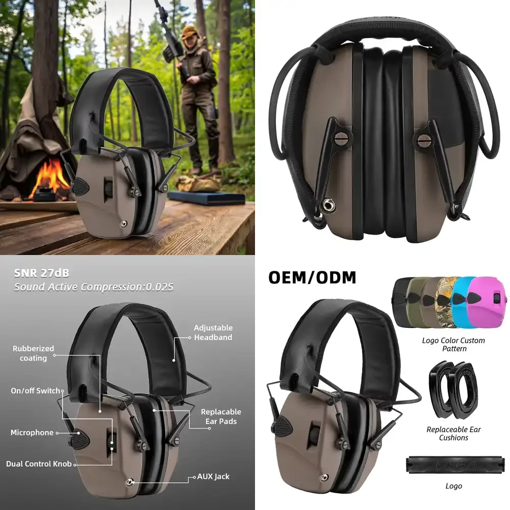Zohan Shooting Earmuff Active Noise Cancelling Electronic Hunting Headphones Hearing Protection