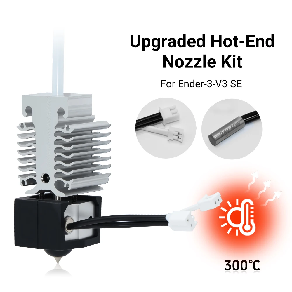 

Комплект обновления Hotend Ender 3 V3 SE Комплект нагревательного блока Горло из нержавеющей стали Высокотемпературная печатающая головка для 3D-принтера Ender3 V3 Se