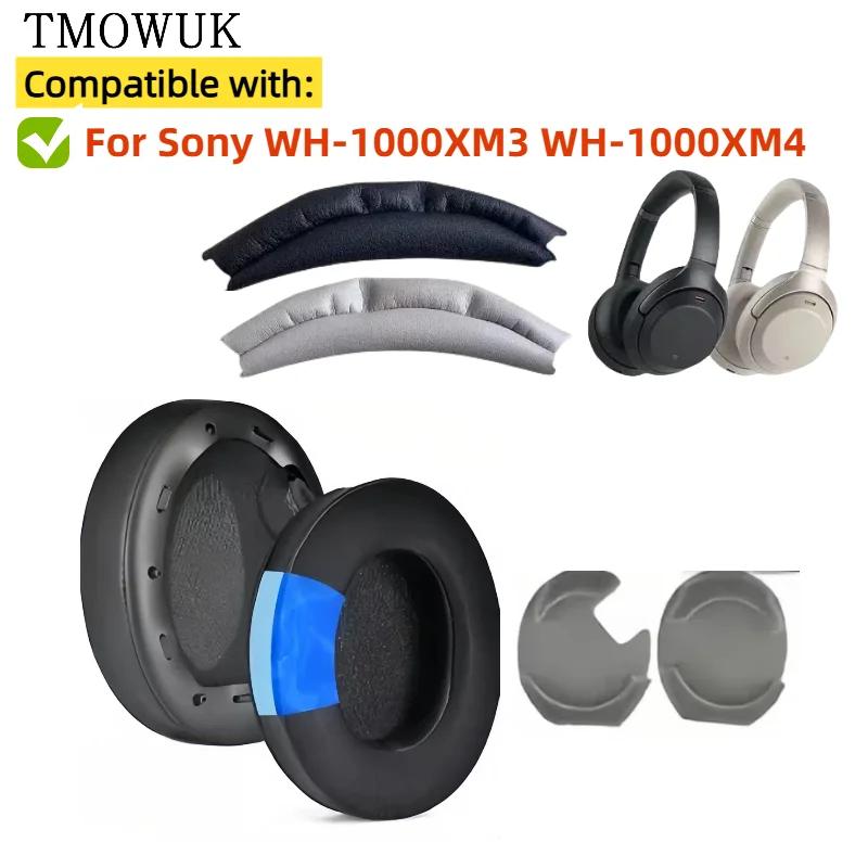 

Soft Foam Protein Leather Headphone Earpads Ear Pads Compatible For Sony WH-1000XM3 WH-1000XM4 Headset Earmuff Earphone Sleeve