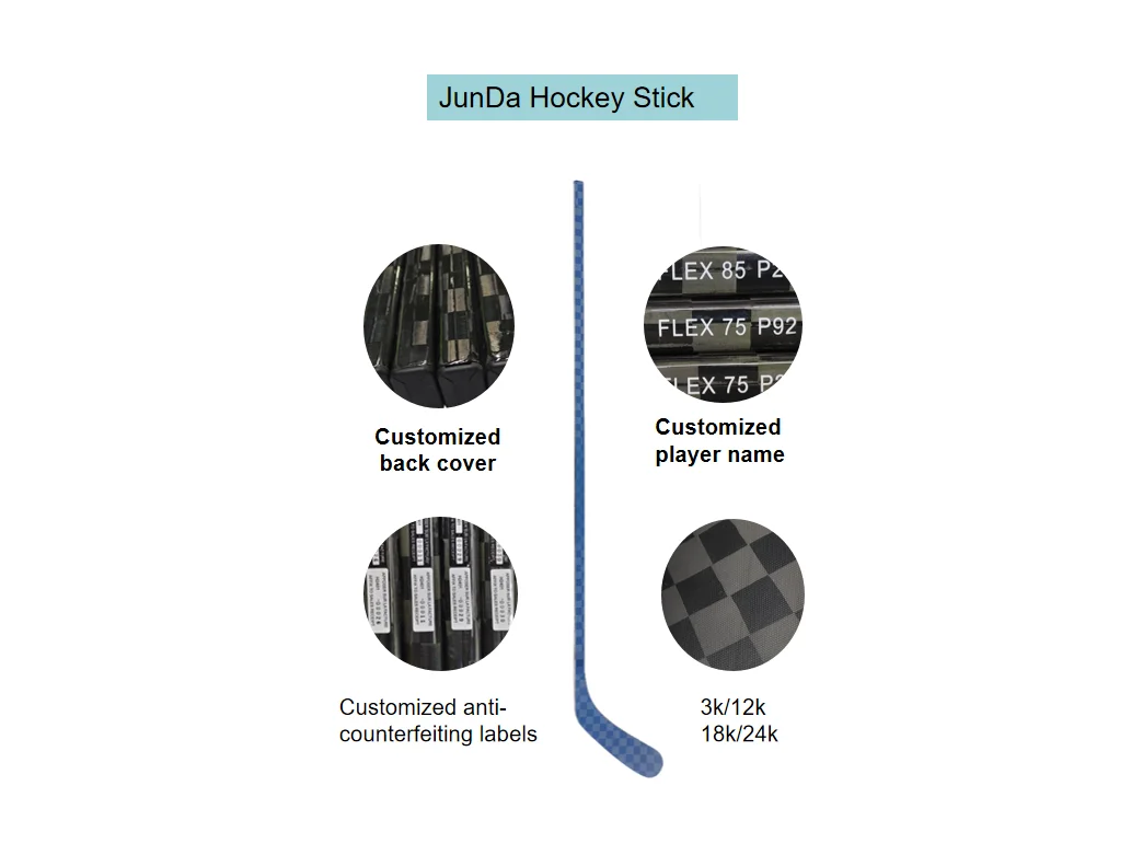 Professional Carbon Fiber Ice Hockey Sticks, Customizable Length Patterns, Multiple Models, Factory Low-priced Direct Sales