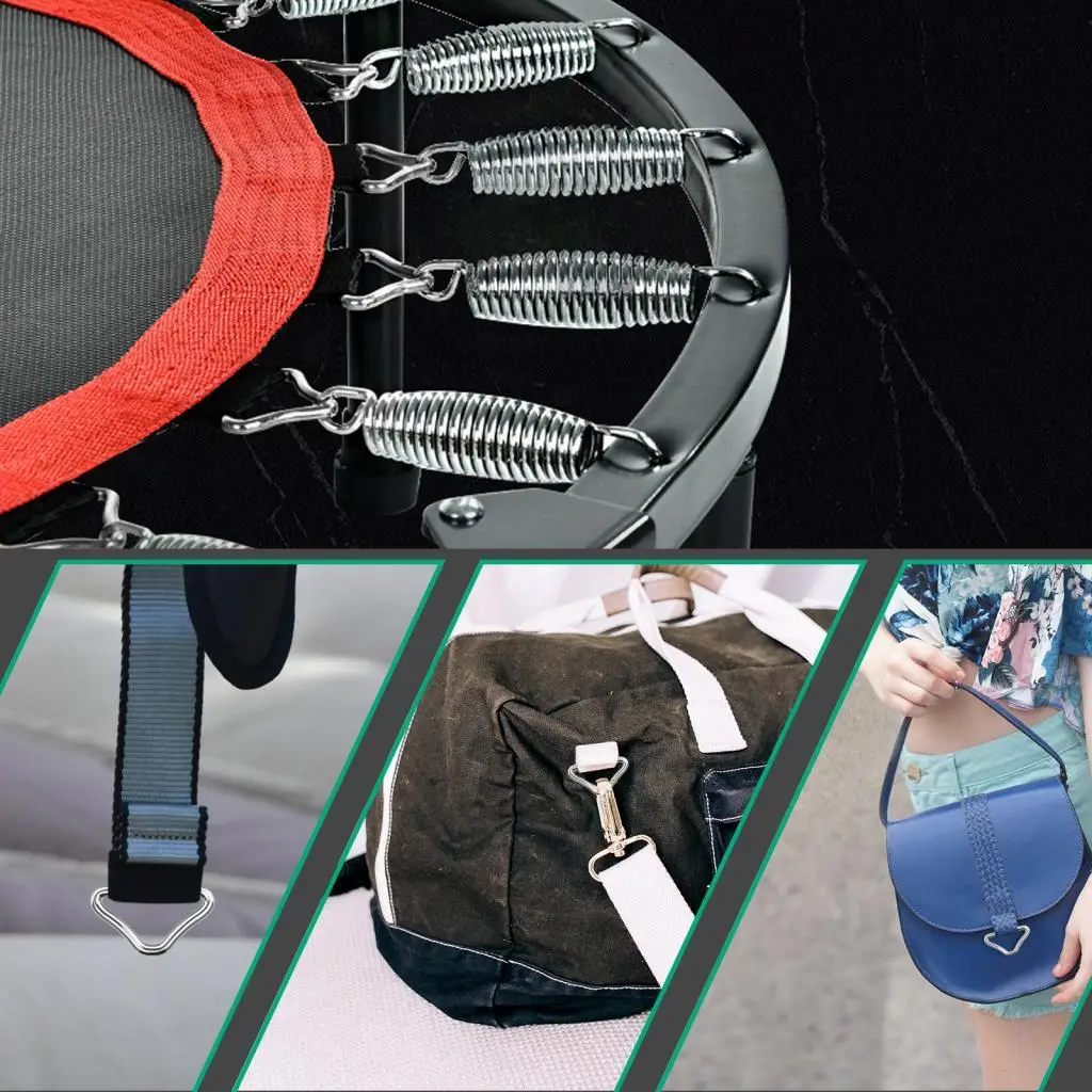 High Strength Stainless Steel Triangle Rings Strap Buckle Trampoline Mat Net Hook for 10ft 64 Buckle Trampoline Mesh