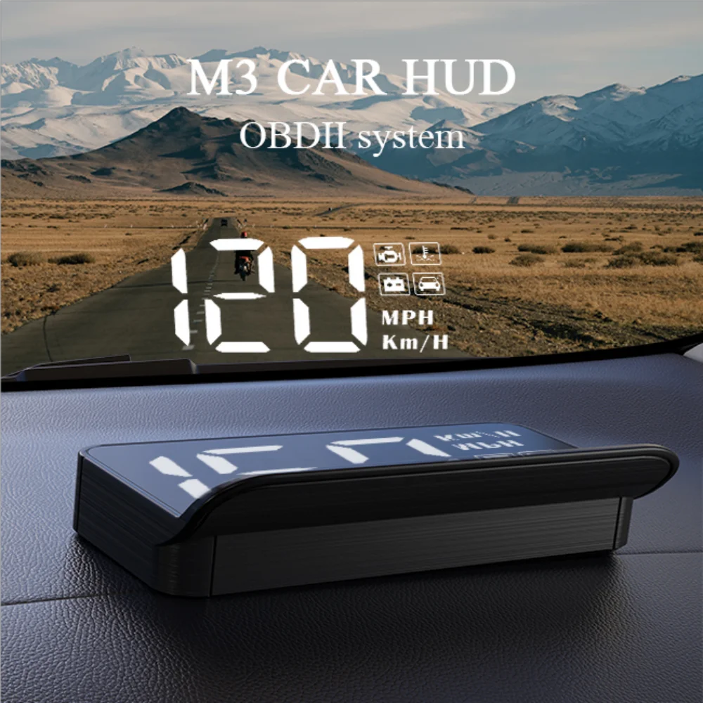 WYING M3 Auto GPS OBD2 Head-Up Display Digital Car Speedometer Accessories Car Electronics HUD Projector Display For All Cars