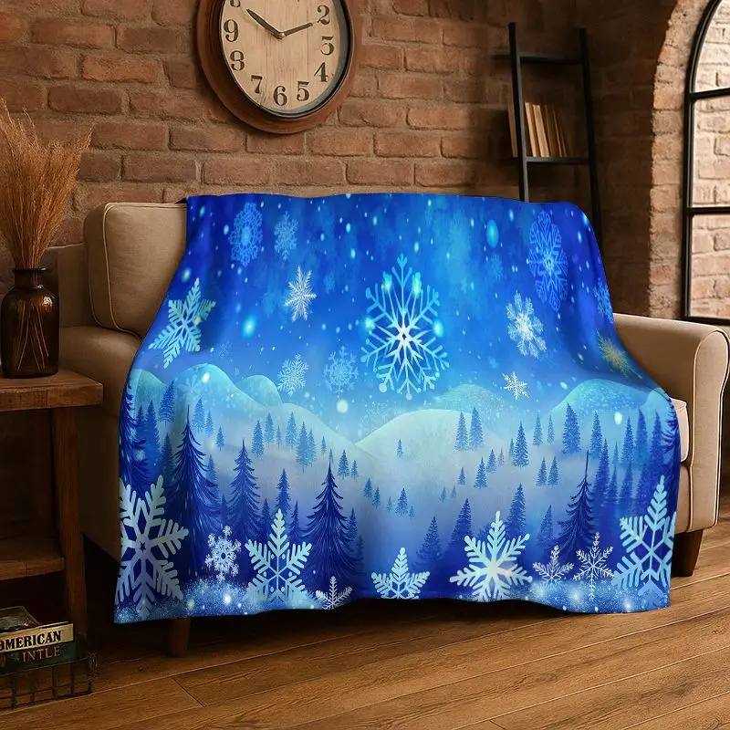 Cozy Christmas Throw Blanket,Ultra Soft flannel with Festive Santa Claus Print,The Perfect Holiday Cuddle Blanket for Your Couch