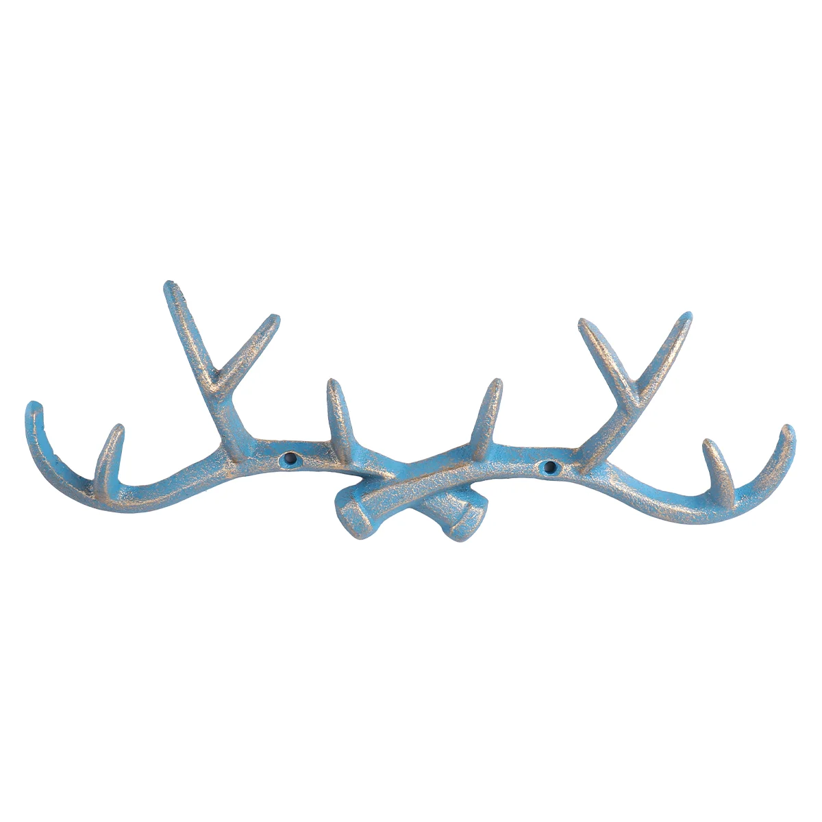 

Key Fob Cast Iron Hook Antler Decorative Wall Hanging Clothes Organizer Tool Practical Hanger Antlers Hat Blue Styled