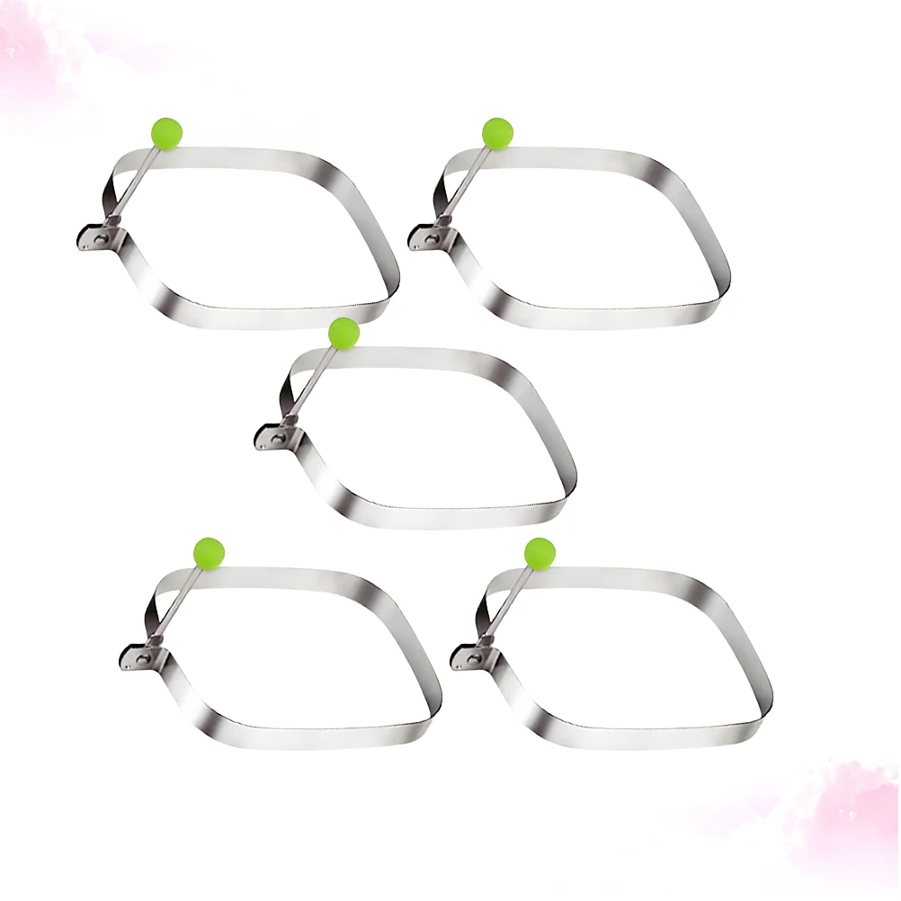 

5pcs Cake Mold Rectangular Stainless Steel Practical Cookies Baking Mousse Bread Chocolate Tool Homemade Gifts