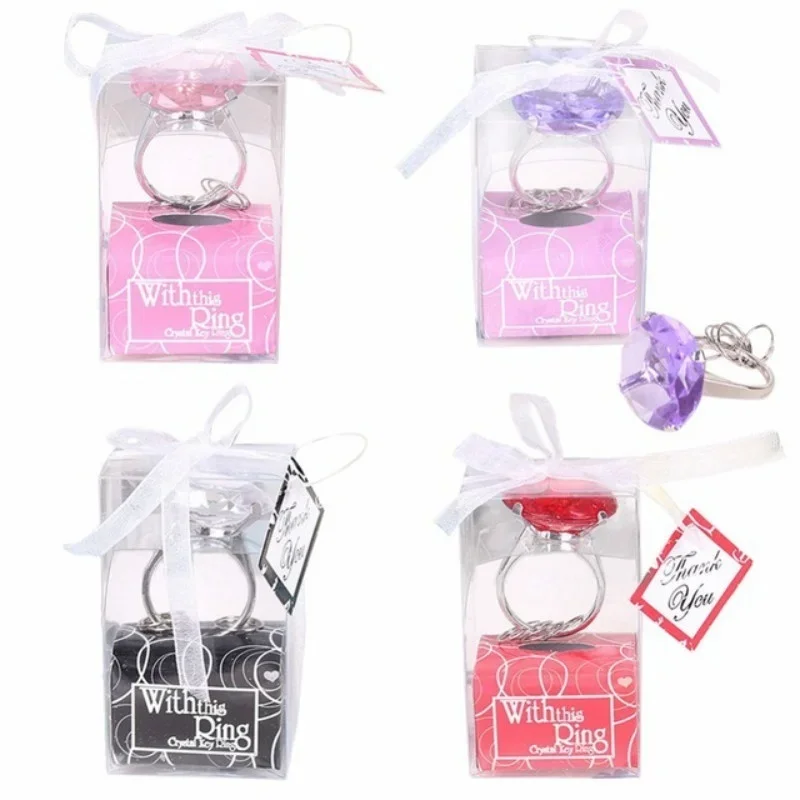 

Party Favors Wedding Gifts Diamond Ring Shape Keychain Key Accessories Wedding Favors and Gifts for Guest