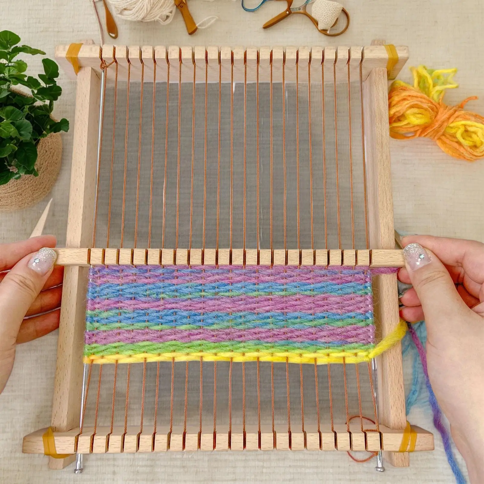 

Детский набор для плетения, набор для плетения и рукоделия для начинающих, многоразовые инструменты для вязания пряжи, легкая машина ручной вязки для начинающих и взрослых