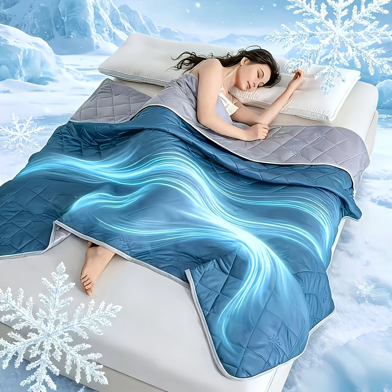 Summer Cool Blanket,Cool Blanket. For Hot Sleepers,Lightweight Air-cooled Quilt, Heat Absorbing Soft And Breathable Smooth Cover
