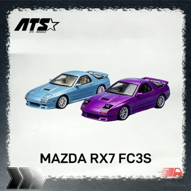 Pre-order the ATS 1/64 Mazda RX7 simulated alloy car model. It's a gift for boys, a toy for collection, and a decorative item.