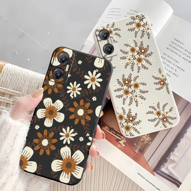 Чехол для телефона Infinix Hot 30i 40i 20S 12 Play 50 Pro Plus 12i 11 NFC Note 30 50, силиконовый мягкий чехол из ТПУ с матовым цветочным узором