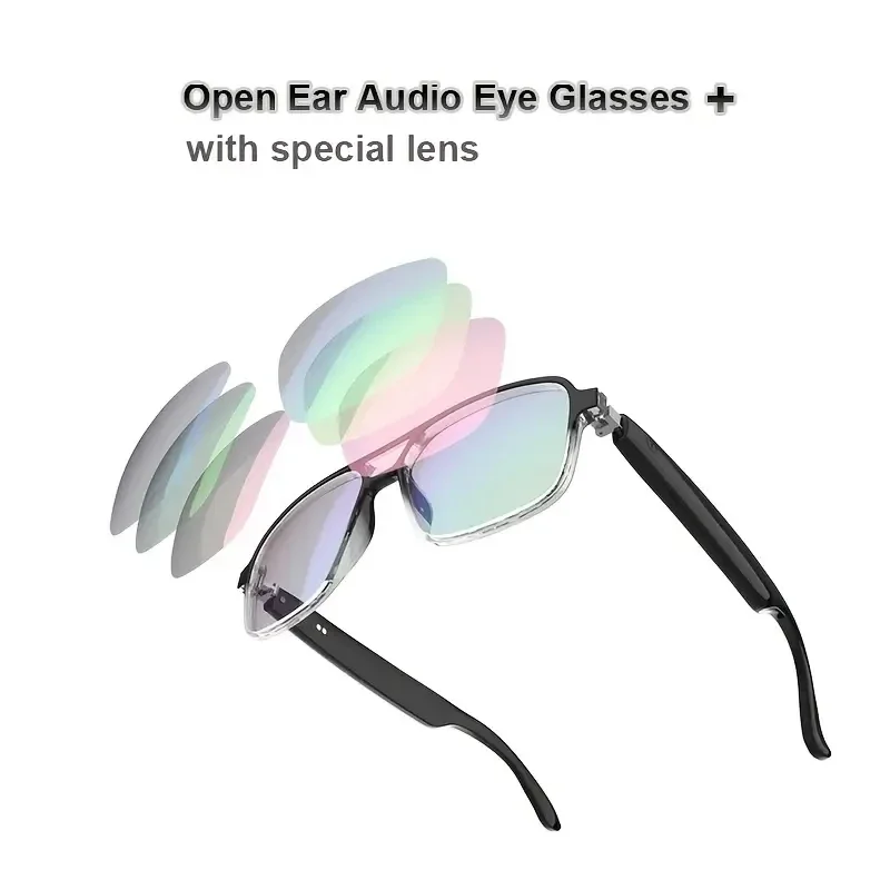 Lenovo GS10 Occhiali audio intelligenti Occhiali Bluetooth senza fili per assistente vocale anti-luce blu Ascolta occhiali di navigazione musicale