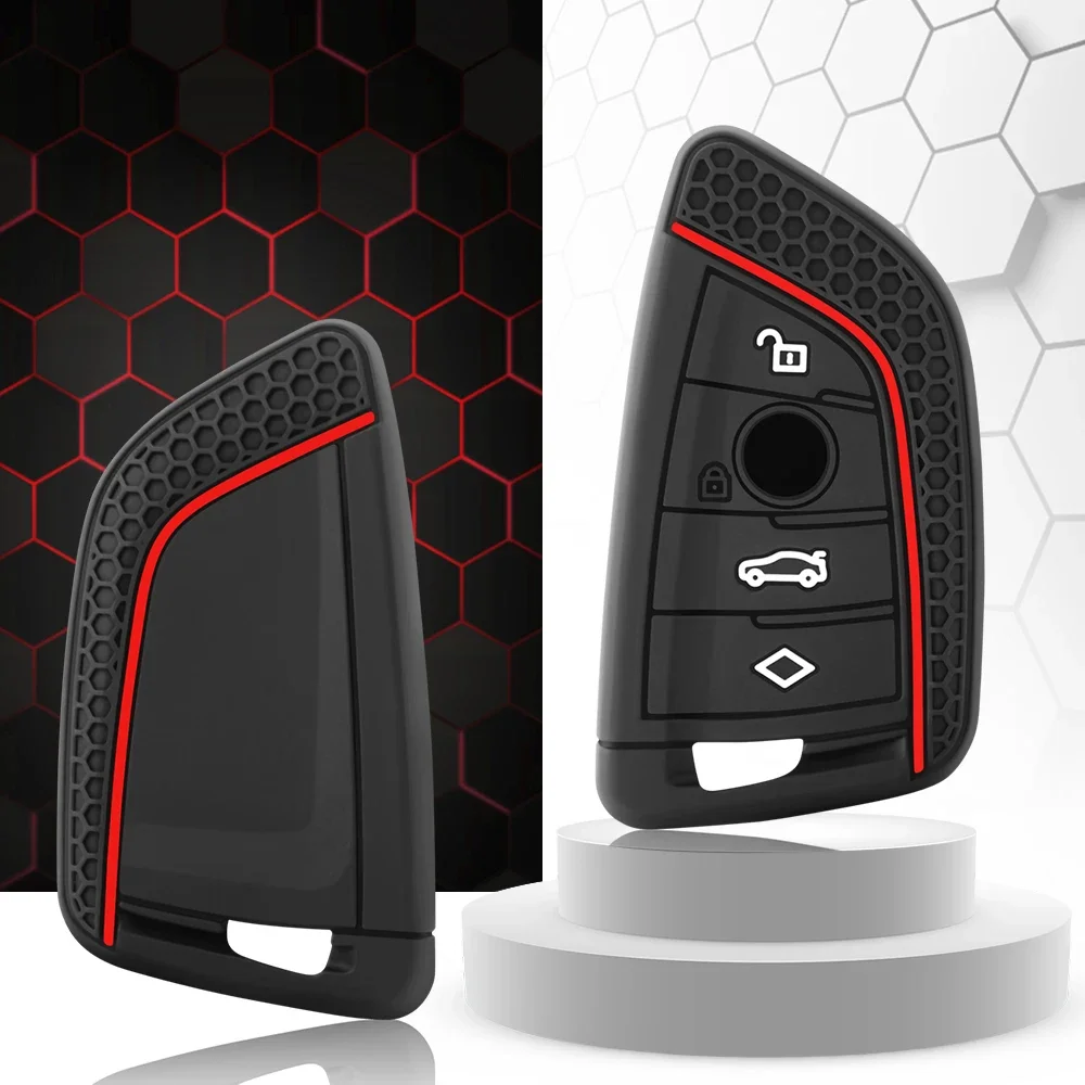 Silicone Remote Car Key Cover Keychain Key Case For BMW X1 X3 X4 X5 X6 Series 1 2 3 5 7 G20 G02 G05 G31 G23 F34 F15 F40 IX3 image 6