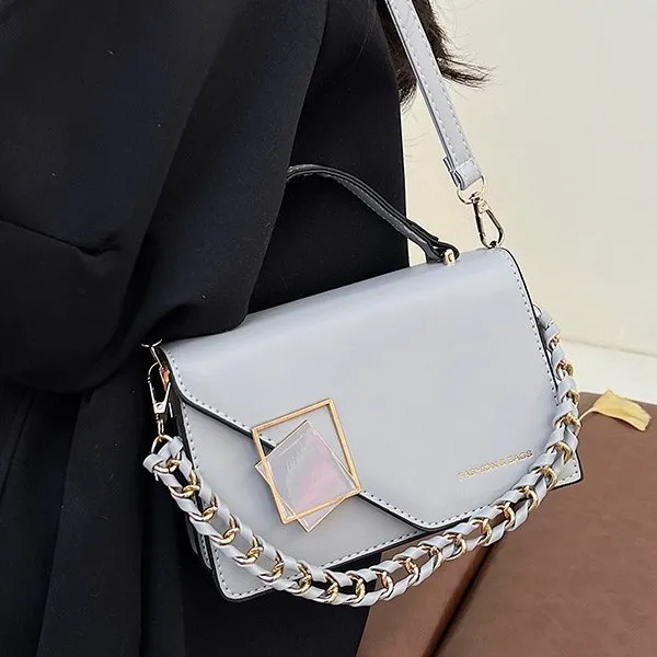 

Stylish Chain Shoulder Bag - Women's Versatile Small Square Crossbody, Fashion Top-Handle Bag